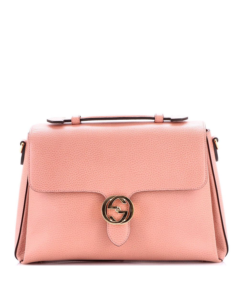 Gucci сумка Medium Interlocking Top Handle кожаная