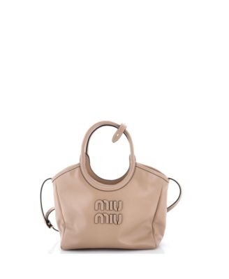 Pre-Owned Miu Miu Small Ivy Tote Bag Leather