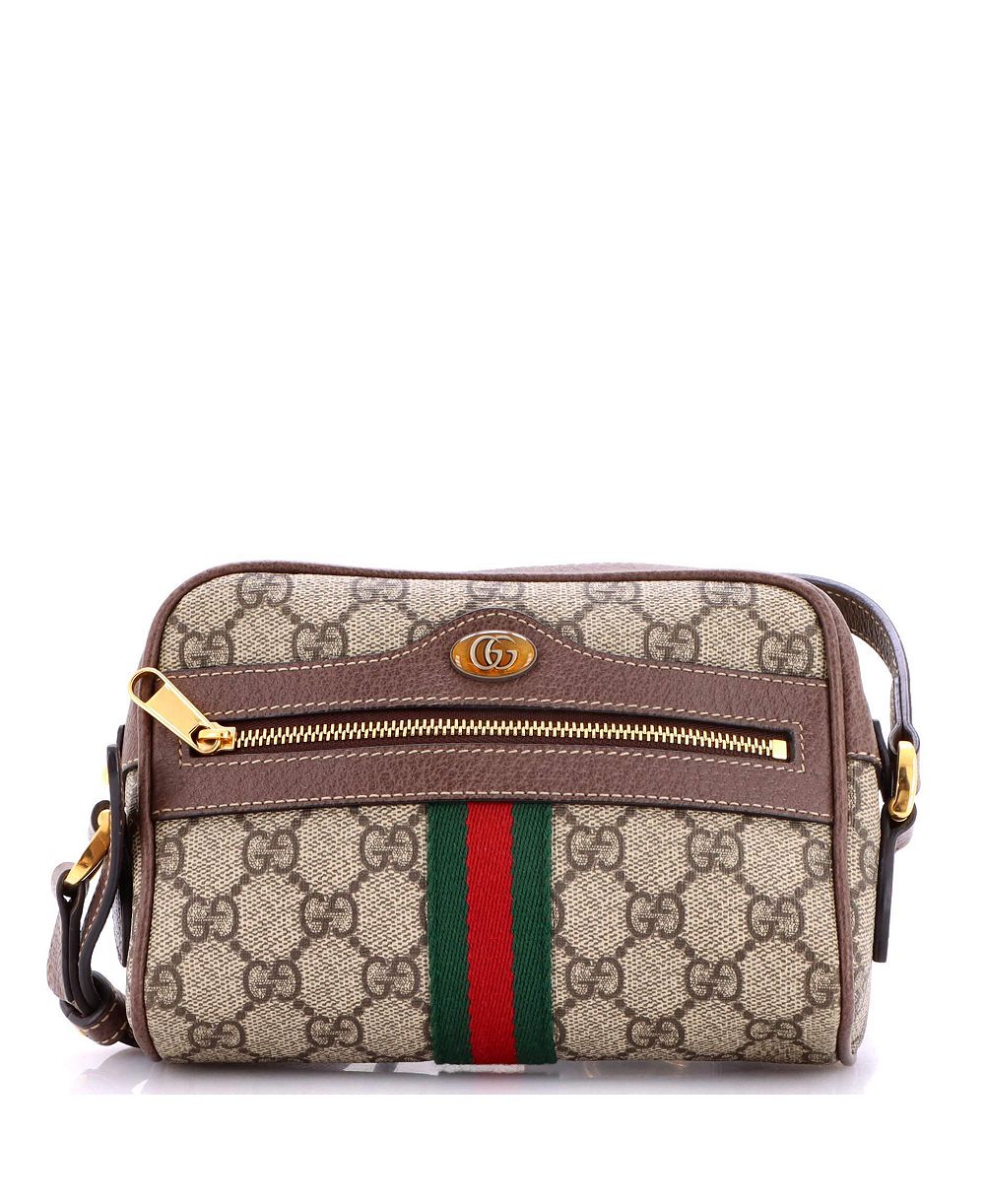 Сумка через плечо Pre-Owned Gucci Mini Ophidia из канваса GG