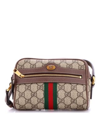 Сумка через плечо Pre-Owned Gucci Mini Ophidia из канваса GG