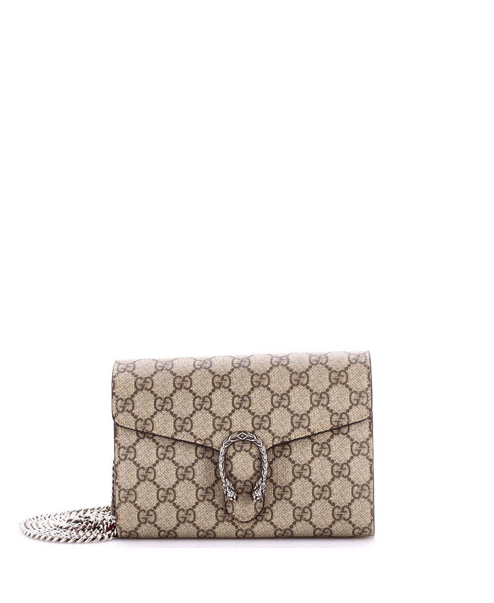 Pre-Owned Gucci Small Dionysus Chain Wallet GG Coated Canvas