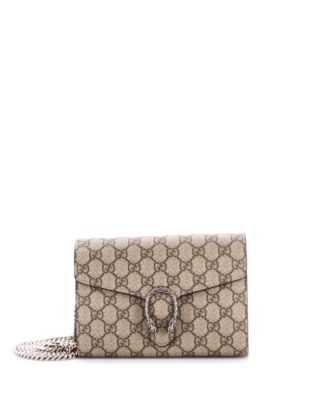 Pre-Owned Gucci Small Dionysus Chain Wallet GG Coated Canvas