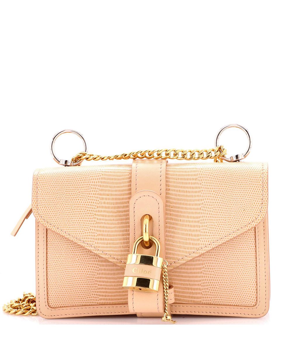 Pre-Owned Chloe Small Aby Shoulder Bag and Embossed Leather