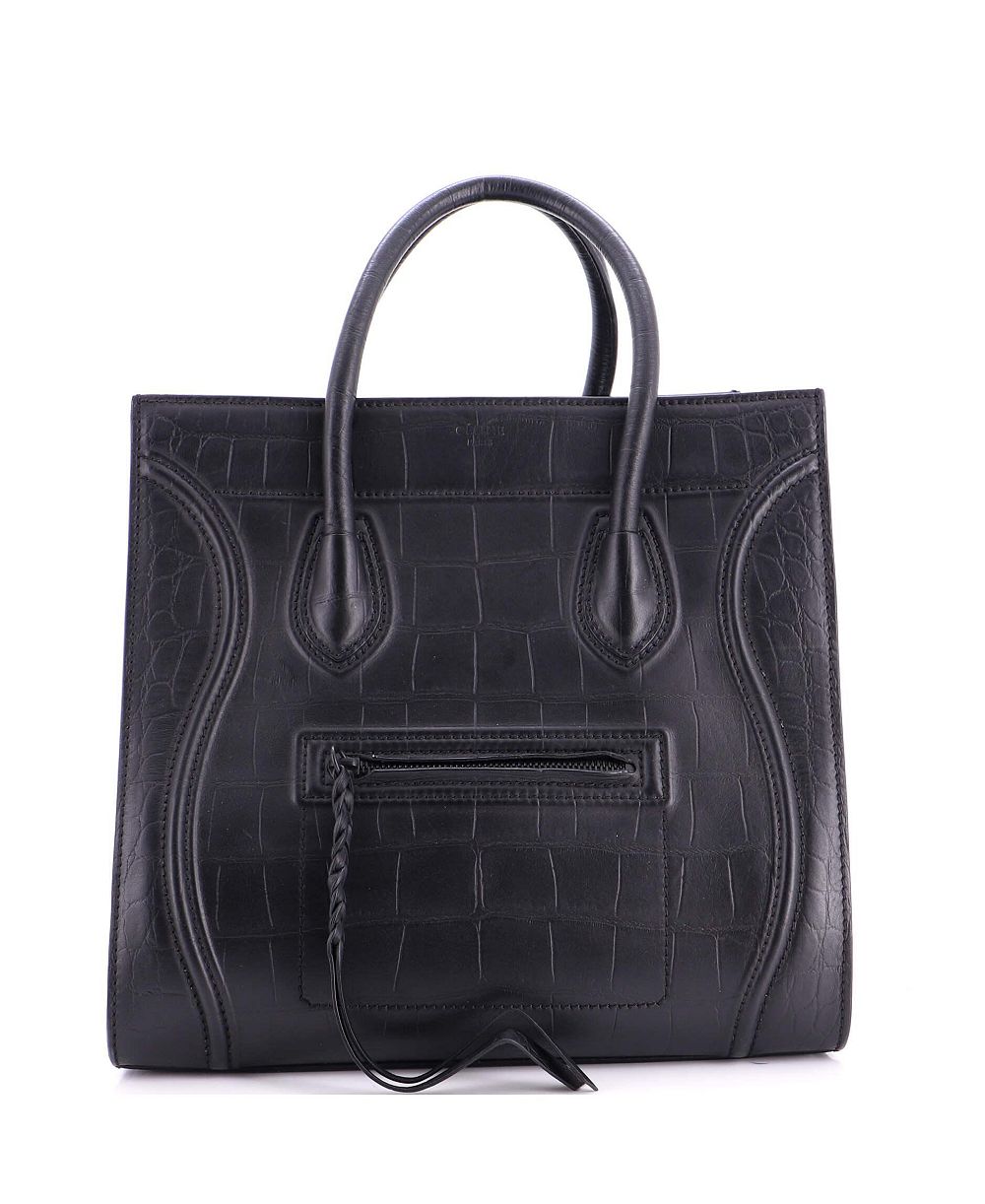 Pre-Owned Celine Medium Phantom Bag Embossed Leather