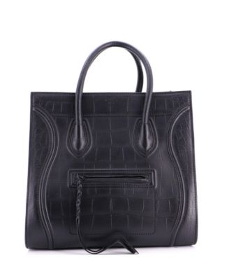 Pre-Owned Celine Medium Phantom Bag Embossed Leather