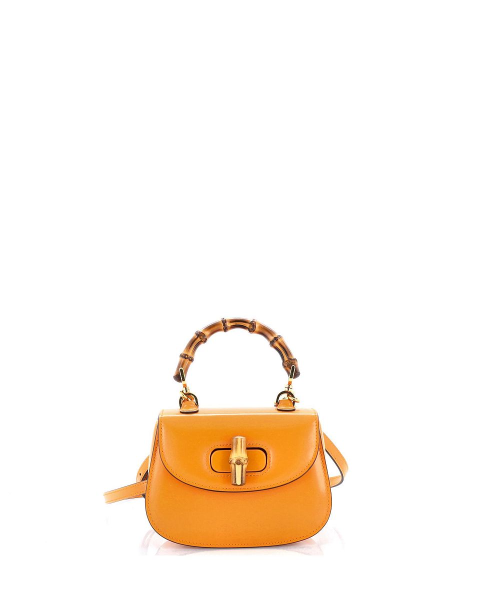 Сумка Gucci Mini Bamboo 1947 Top Handle Leather (Pre-Owned)