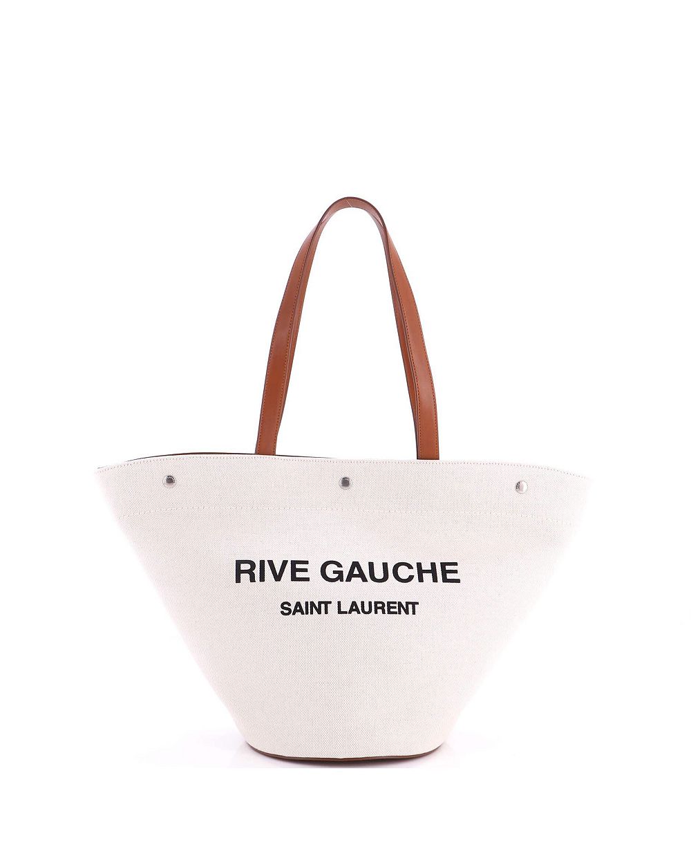 Б/у сумка-тоут Saint Laurent Rive Gauche Trapezoid из канваса