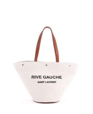 Б/у сумка-тоут Saint Laurent Rive Gauche Trapezoid из канваса