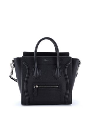 Pre-Owned Celine Nano Luggage Bag Grainy Leather