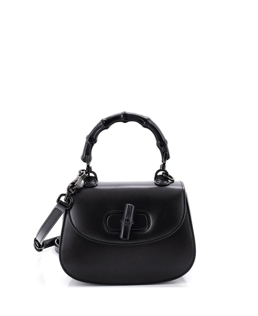 Сумка Gucci Mini Bamboo 1947 Top Handle Leather (Pre-Owned)
