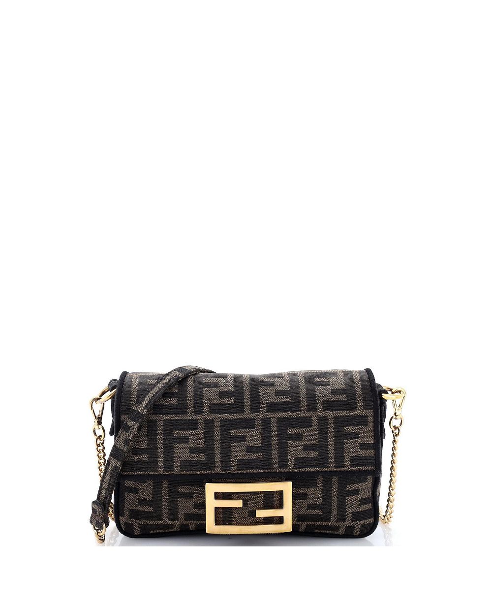 Мини-сумка Fendi Mini Baguette NM Zucca Canvas Pre-Owned