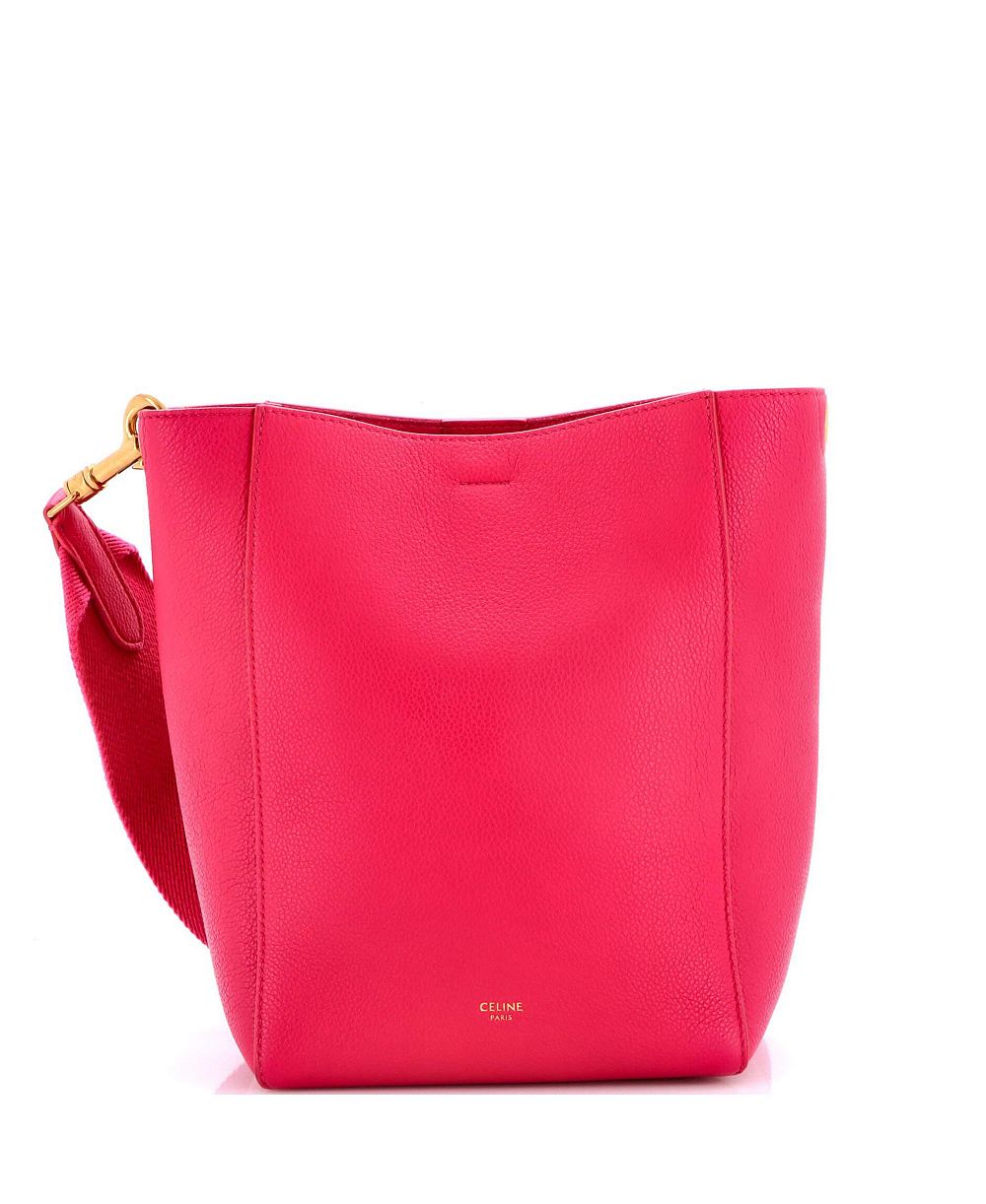 Pre-Owned Celine Small Sangle Seau Bag Goatskin