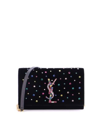 Кошелек Pre-Owned Saint Laurent Classic Monogram on Chain Embellished Velvet