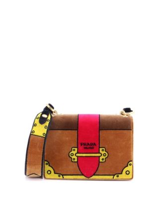 Сумка через плечо Pre-Owned Prada Small Cahier Velvet