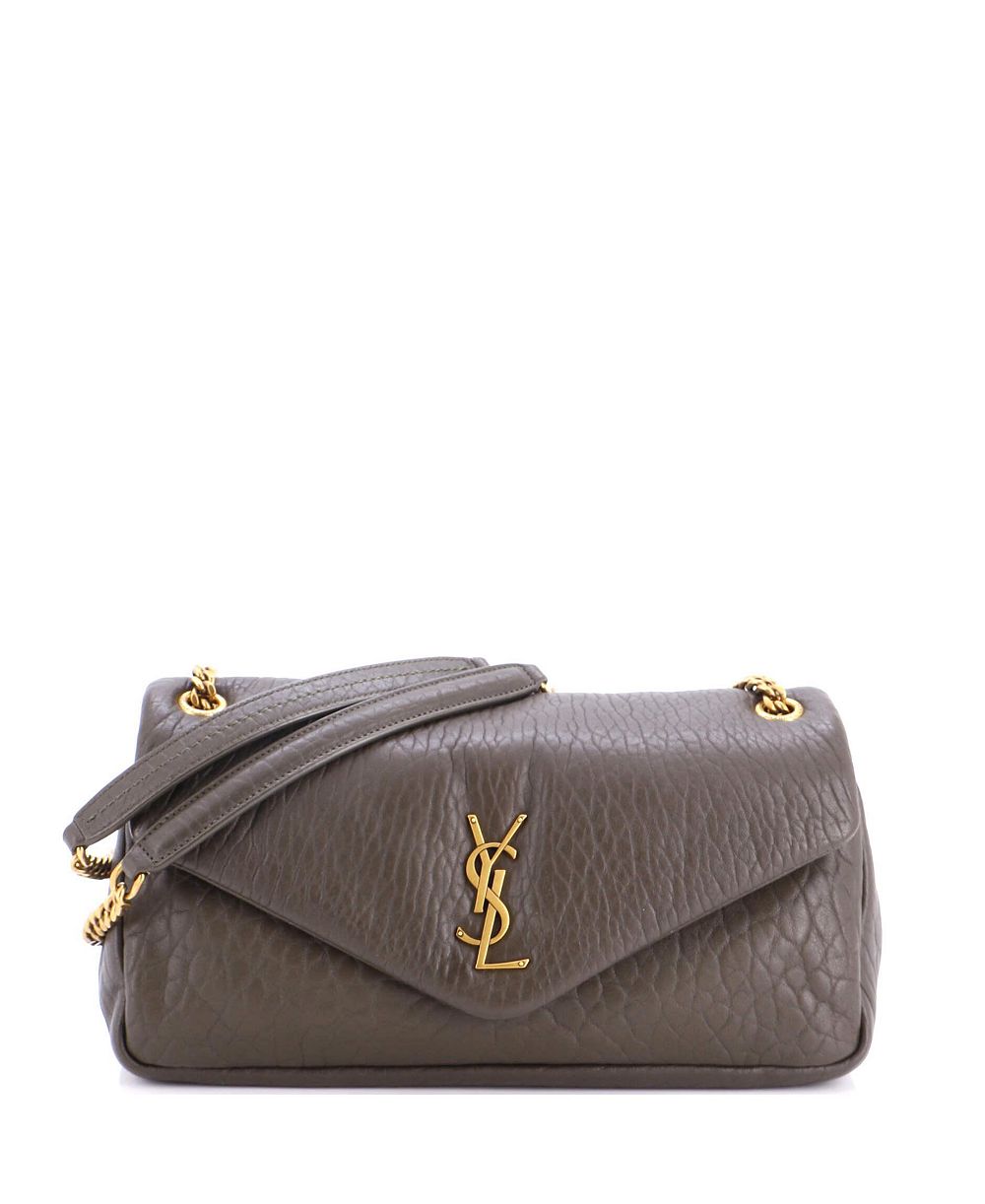 Pre-Owned Saint Laurent Medium Calypso Flap Bag Leather
