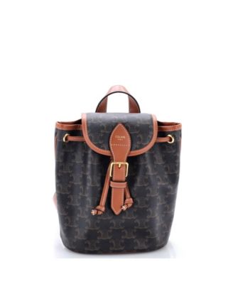 Б/у рюкзак Celine Mini Folco Triomphe из лакированного канваса