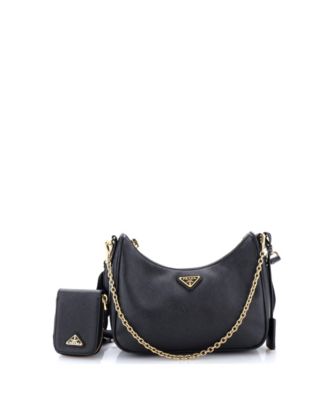 Pre-Owned Prada Small Re-Edition 2005 Shoulder Bag Saffiano Leather