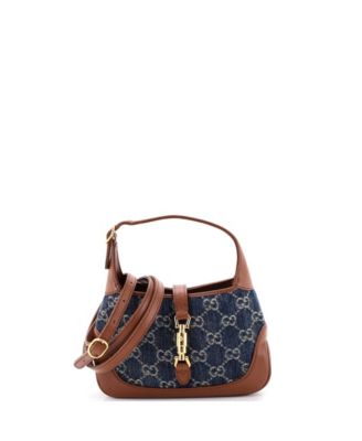 Pre-Owned Gucci Mini Jackie 1961 Hobo GG Denim