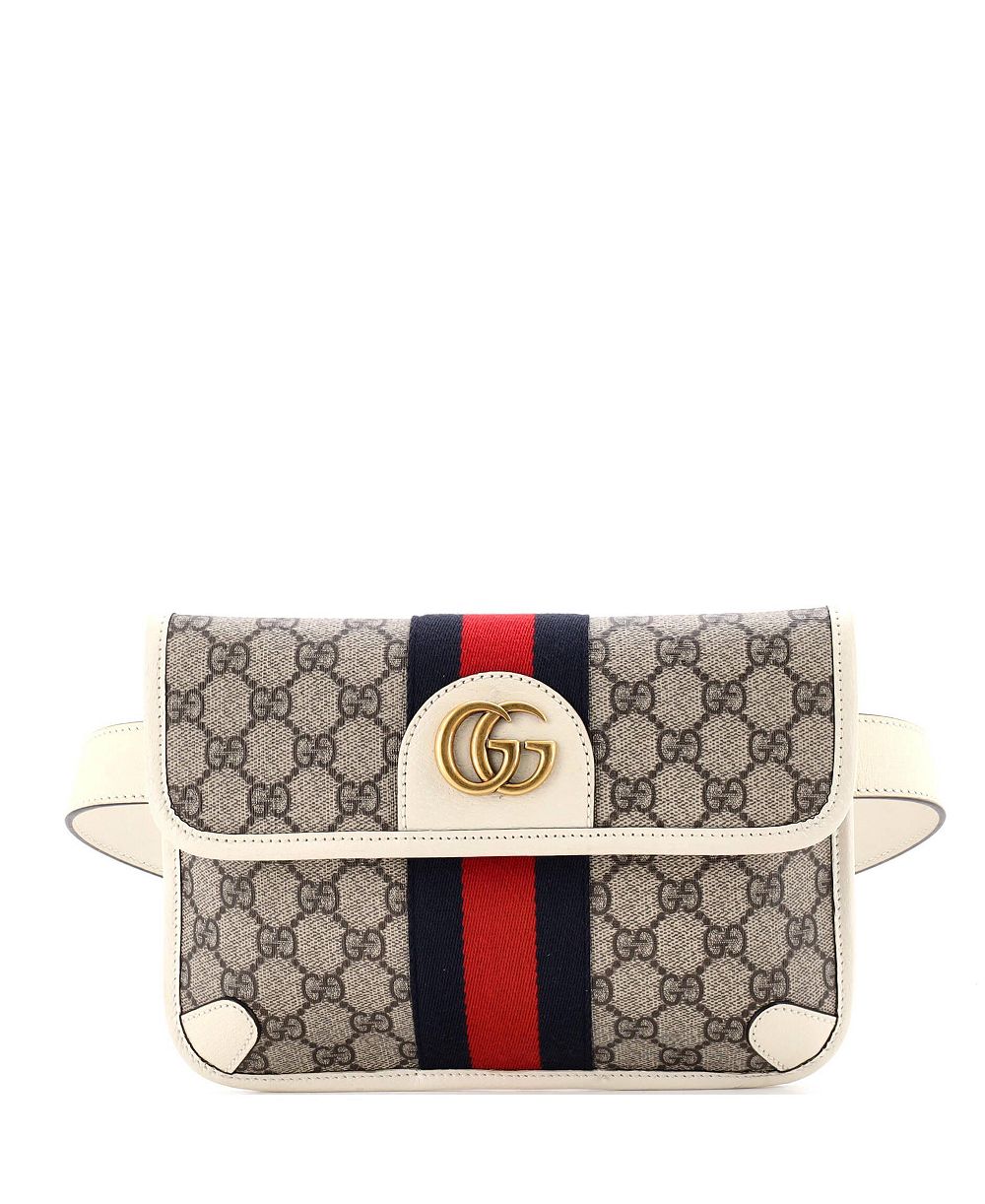 Pre-Owned Gucci Ophidia поясная сумка GG Coated Canvas с кожаной отделкой