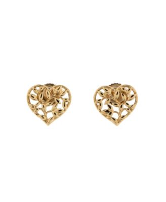 Серьги-гвоздики Tiffany & Co Paloma Picasso Olive Leaf Heart, б/у