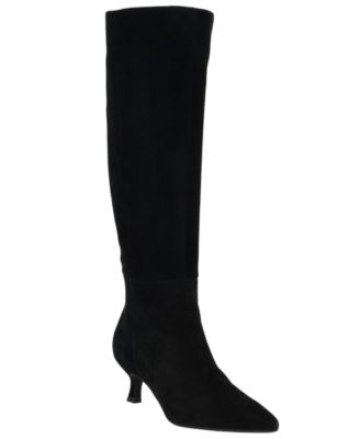 Calvin Klein Women's Akenzie Tall Suede Kitten Heel Dress Boots