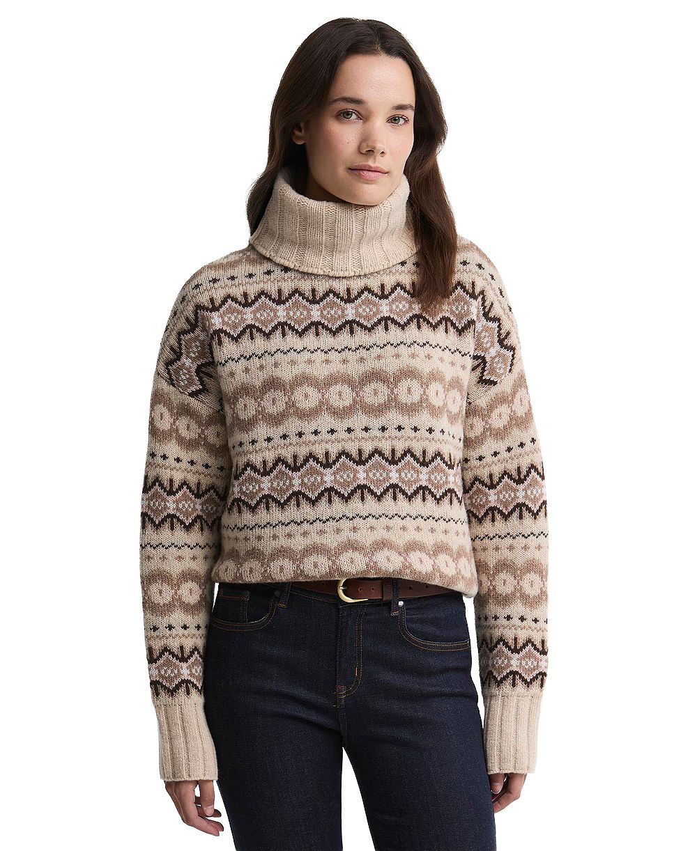 Barbour Women's Helen Knit Fair Isle Turtleneck Wool-Blend Sweater