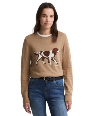 Barbour Women's Fareham Crewneck Long-Sleeve Cotton-Blend Sweater