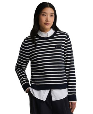 Barbour Women's Emmy Knit Striped Crewneck Long-Sleeve Sweater