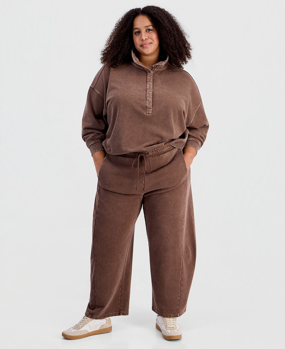 And Now This Plus Size Fleece High-Rise Drawstring Pants, Macy's Exclusive