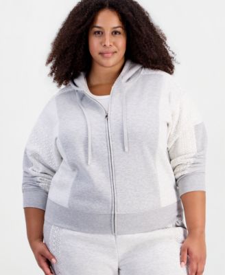 And Now This модный худи на молнии из флиса с крючком, большой размер, эксклюзив Macy's