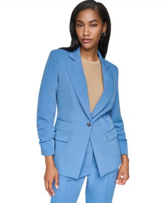 DKNY Women's Tech Tailoring 1-Button 3/4-Sleeve Blazer
