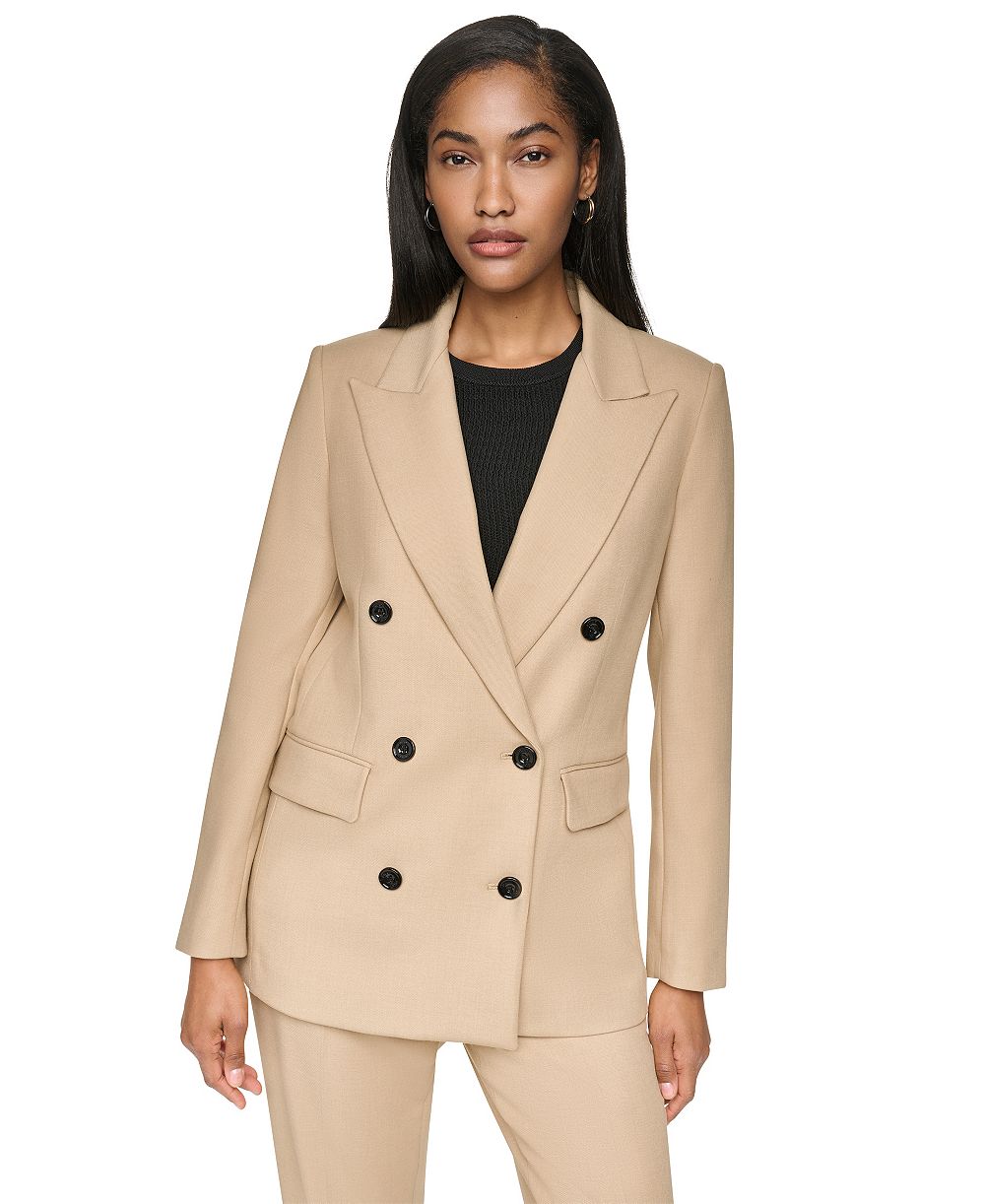 Женский блейзер DKNY Long-Sleeve Notch Collar Button-Front