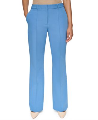 DKNY Women's Tech Tailoring High-Waisted Wide-Leg Pants
