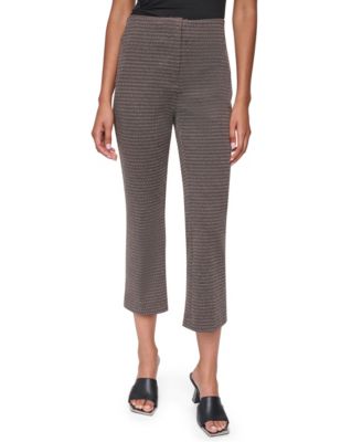 DKNY Брюки прямого кроя из жаккарда с ромбовидным узором, размер Petite