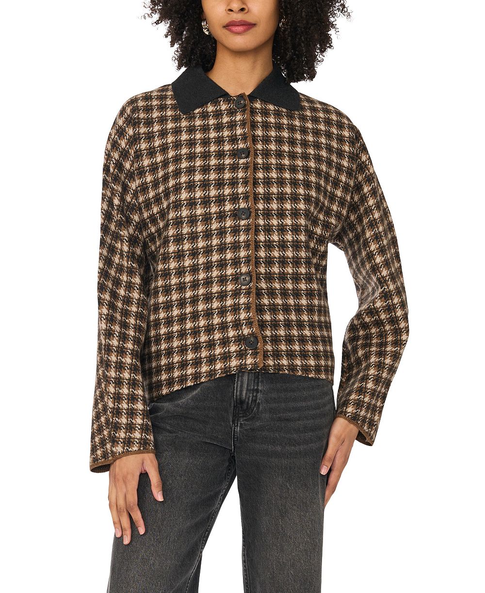 1.STATE Women's Plaid Shirt Jacket