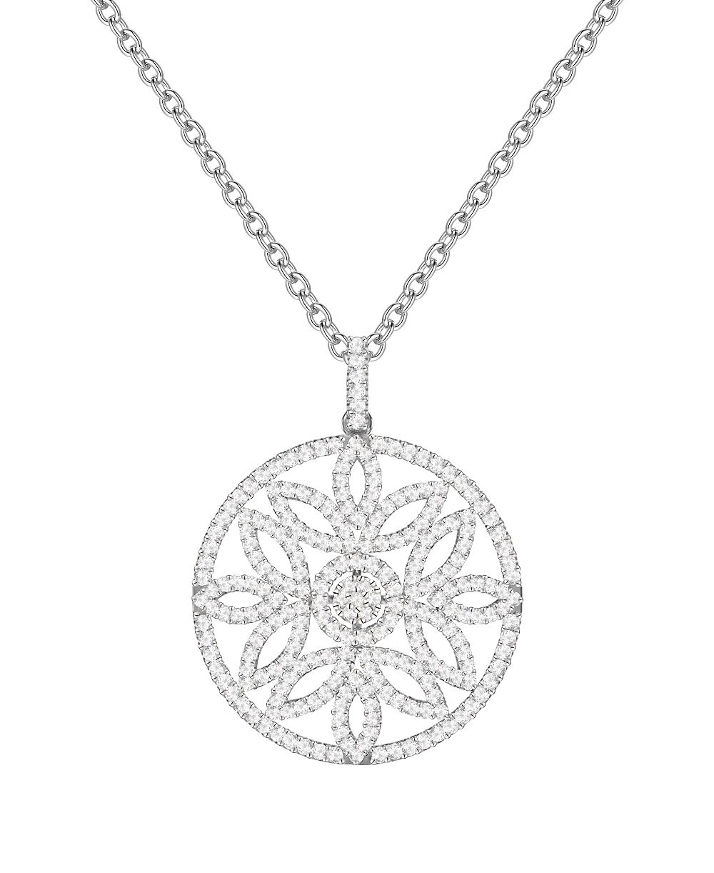 Подвеска Macy's Diamond (1 ct. t.w.) из стерлингового серебра