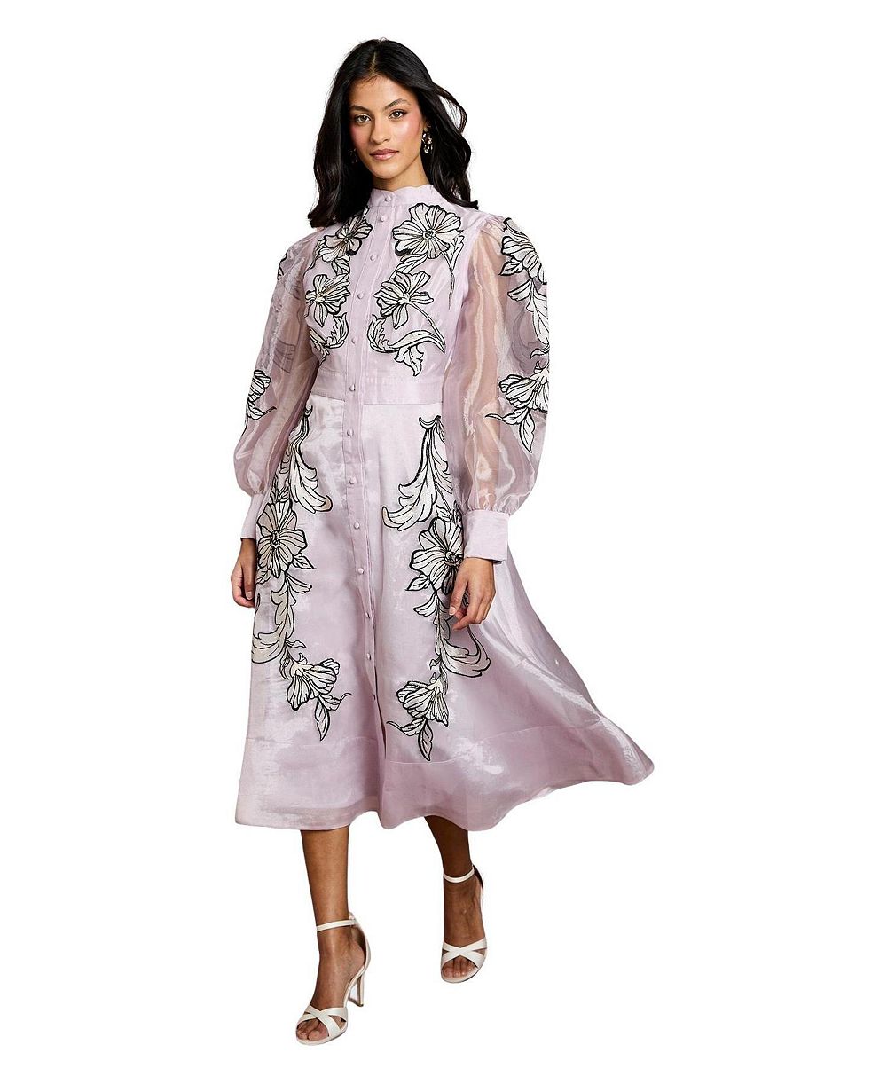 Платье миди Coast Women's Petite с вышивкой