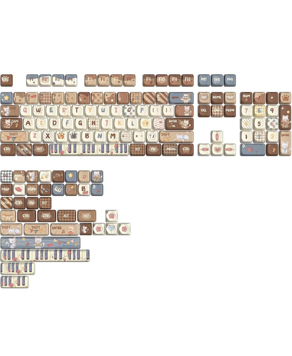 Набор кейкап Lamicall Cute Cat Mao Profile Dye-Sub PBT Full Keycaps