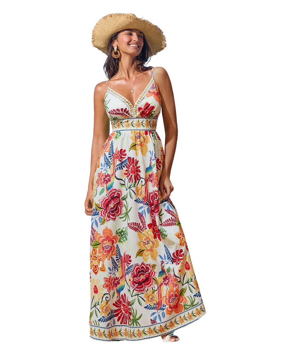 Женское пляжное платье Cupshe Women's Born to Be Bold Floral Maxi