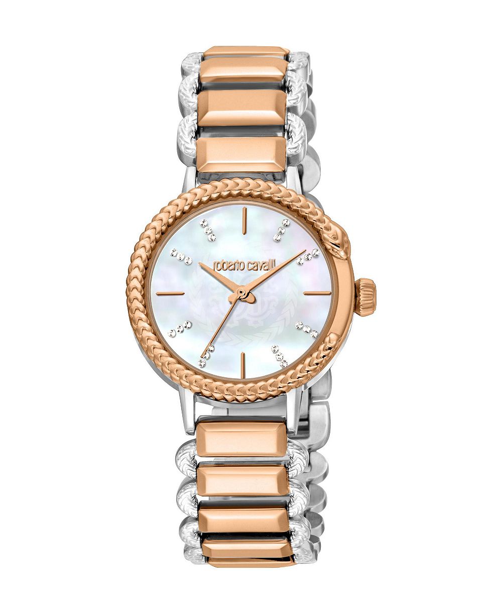 Женские наручные часы Roberto Cavalli Snake Core Quartz Two Tone Stainless Steel Bracelet