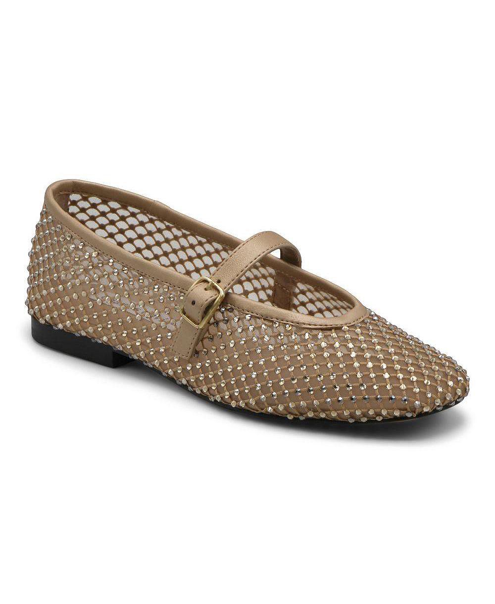 Charles David Womens Westa Flat Dress Shoe Mesh Rhinestones