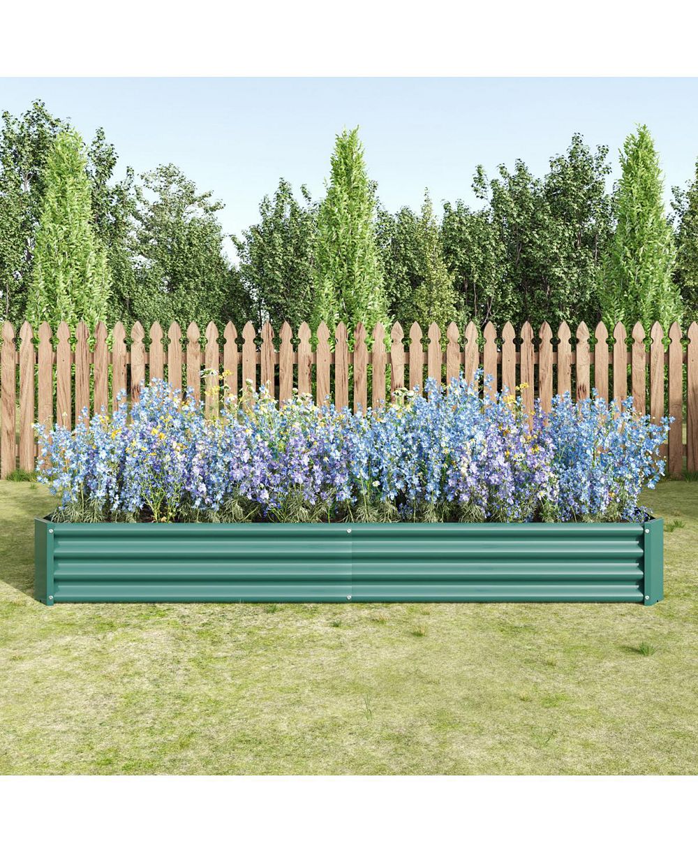 Streamdale Furniture металлические прямоугольные грядки для сада 2 шт. 8x4x1ft