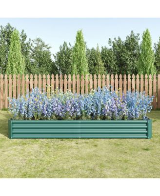 Streamdale Furniture металлические прямоугольные грядки для сада 2 шт. 8x4x1ft