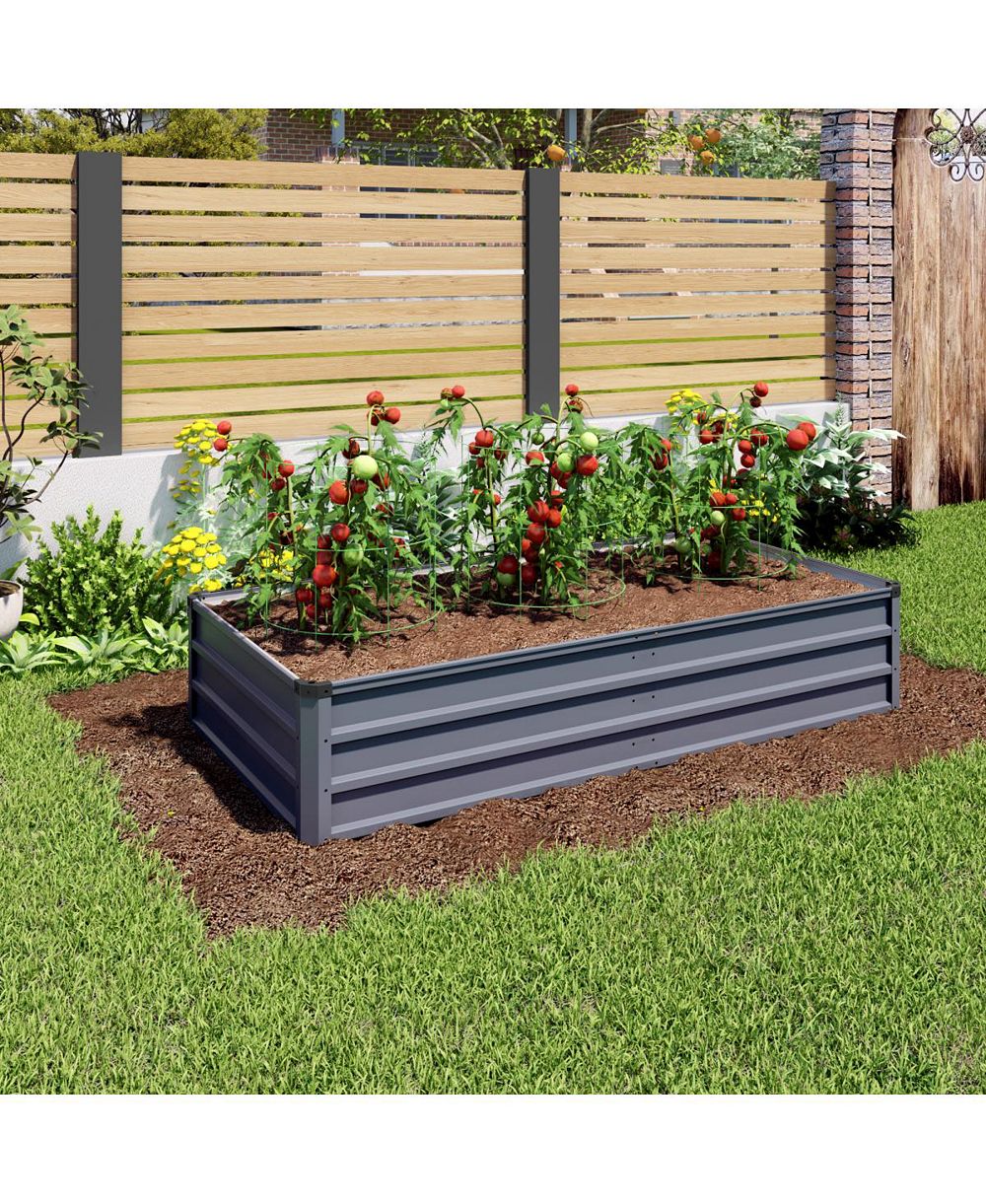 Садовая грядка Streamdale Furniture, прямоугольная, оцинкованный металл, 6x3x1ft