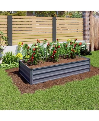 Садовая грядка Streamdale Furniture, прямоугольная, оцинкованный металл, 6x3x1ft