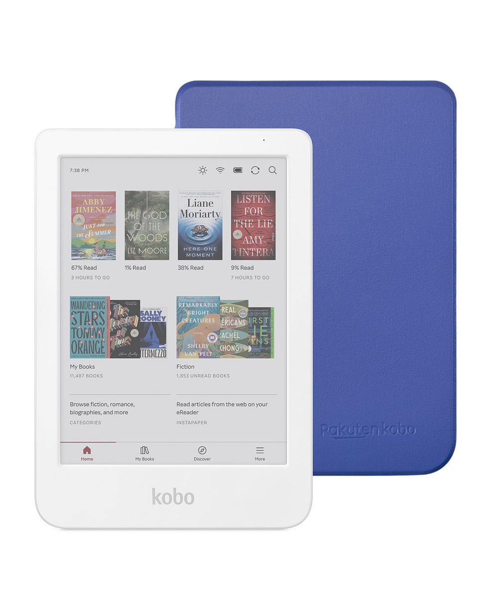 Электронная книга Kobo Clara 16GB Colour с чехлом Cobalt Basic SleepCover Bundle