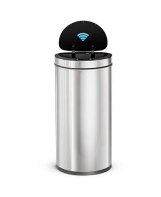 Home Zone Living автоматическая мусорная корзина для кухни с датчиком движения 16 Gallon, не требующая пакетов, из нержавеющей стали емкостью 60 Liter