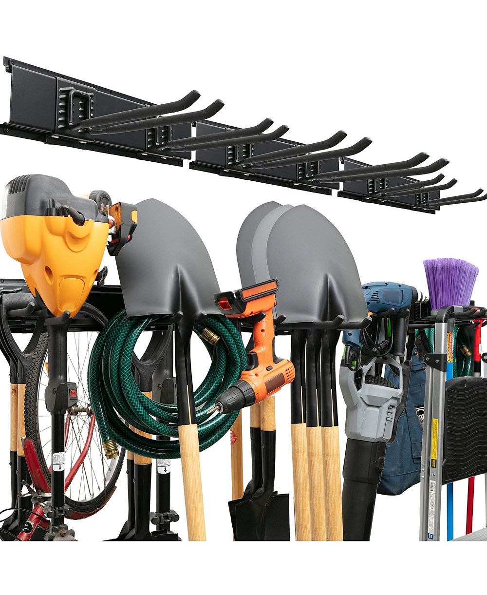 XDOVET Wall-mounted storage rack with adjustable hooks