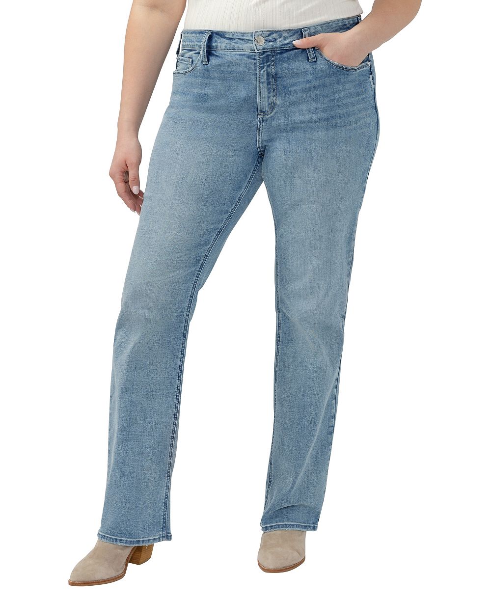 Silver Jeans Co. Женские джинсы Elyse Mid-Rise Bootcut Plus Size