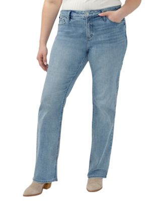 Silver Jeans Co. Женские джинсы Elyse Mid-Rise Bootcut Plus Size